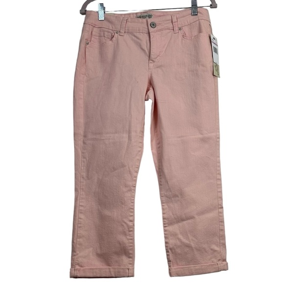 Vintage America Pants - Vintage America Pink Boho Crop Jeans Size 6